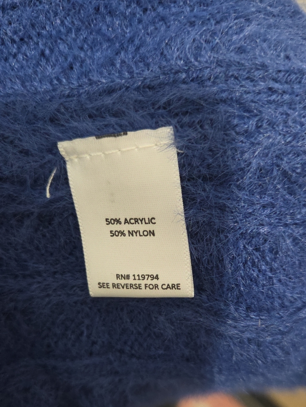 NWT Farmers Market by ONE WORLD Open-Front Longline Royal Blue Cardigan XL - Picture 4 of 5